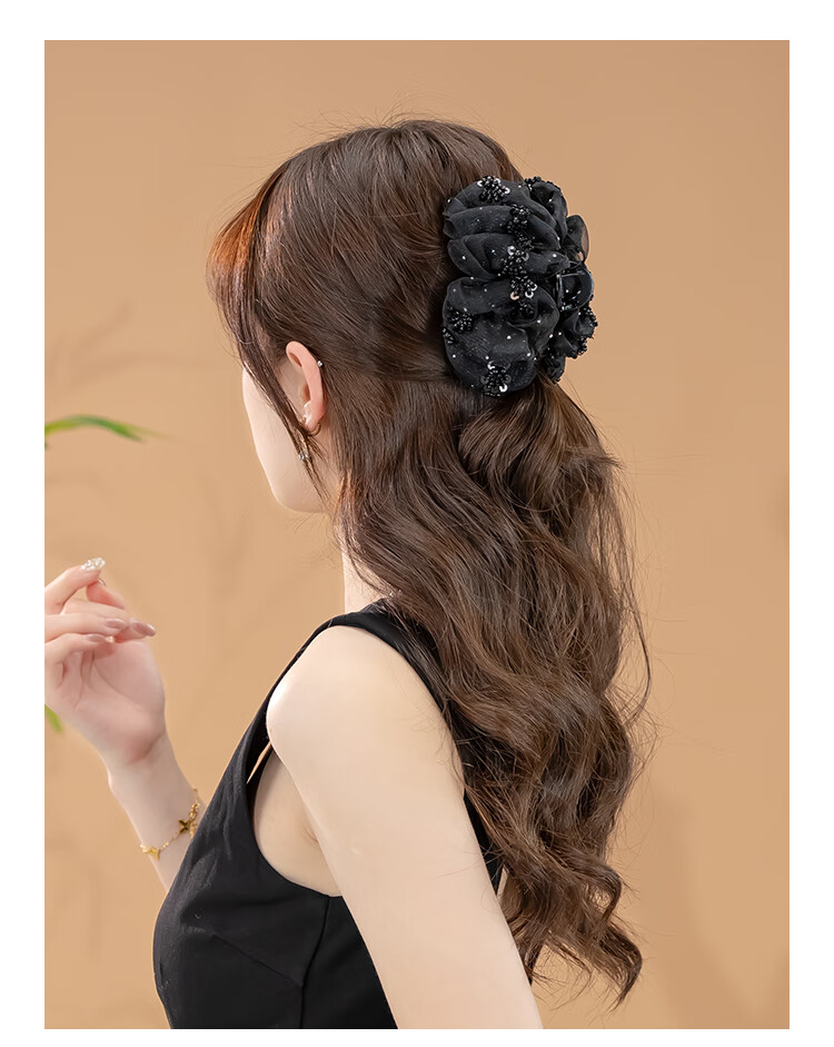 CHIMERA 3D Wrinkled Beaded Hair Claw Clip for Full Back Hair Volume Hairpin Women's Birthday Gift 4