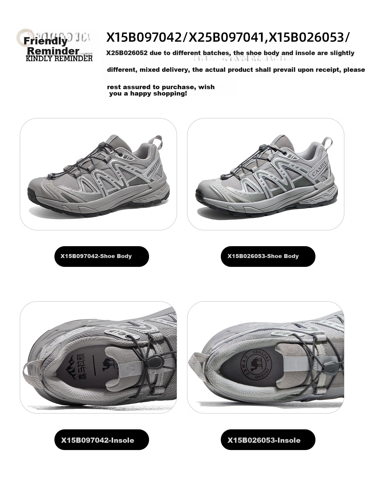 CAMEL [Wang Junkai's Choice] Kunlun Mountain 3.0 Trail Running Shoes for Men And Women, Outdoor Hiking Shoes, Non-Slip Trekking Sports Shoes 1