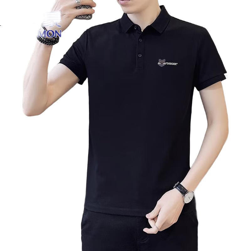 Мужская футболка-поло ROMON, летняя, однотонная, с коротким рукавом, повседневная, деловая