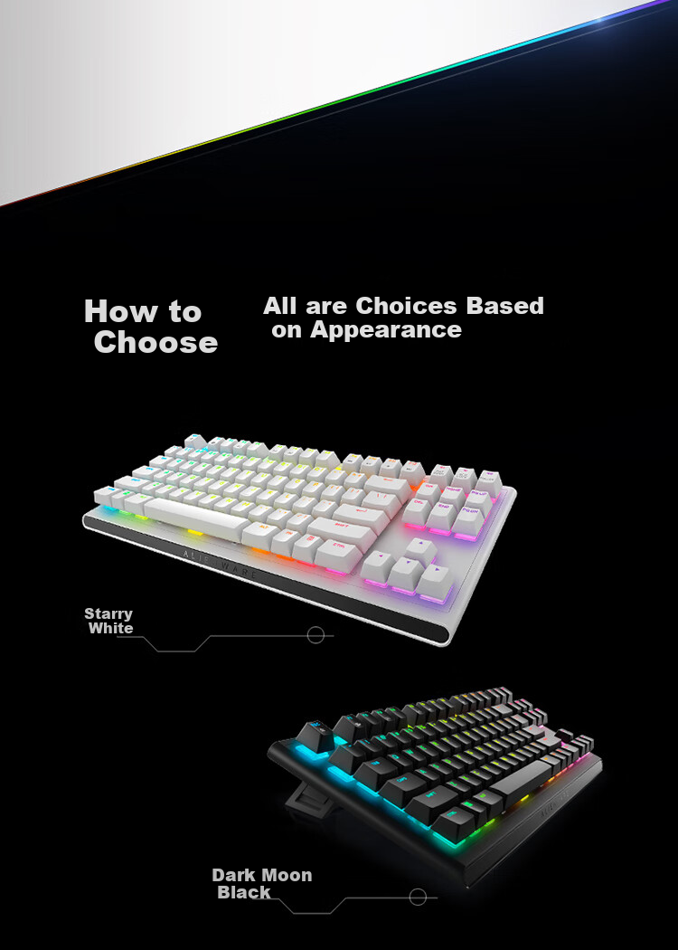 Alienware AW420K Wired Gaming Mechanical Keyboard with Red Switches, RGB Lighting, 87 Keys, TKL Layout, Fully Programmable, Holiday Gift, Black 20