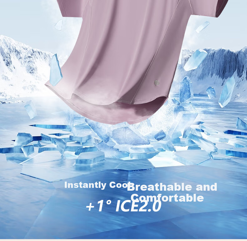 361° Women's Short-Sleeve Summer Clothing, New Cool-Feeling T-Shirt, Sun Protection Shirt, Ice Silk Sports Running Top, 662524116-7 8