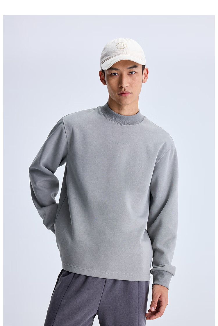 Meters Bonwe Sweatshirt, Unisex Style for Men And Women, New Autumn Collection, Solid Color Pullover, Simple Top, Trendy Loose Fit, Versatile Couple's Outfit 5