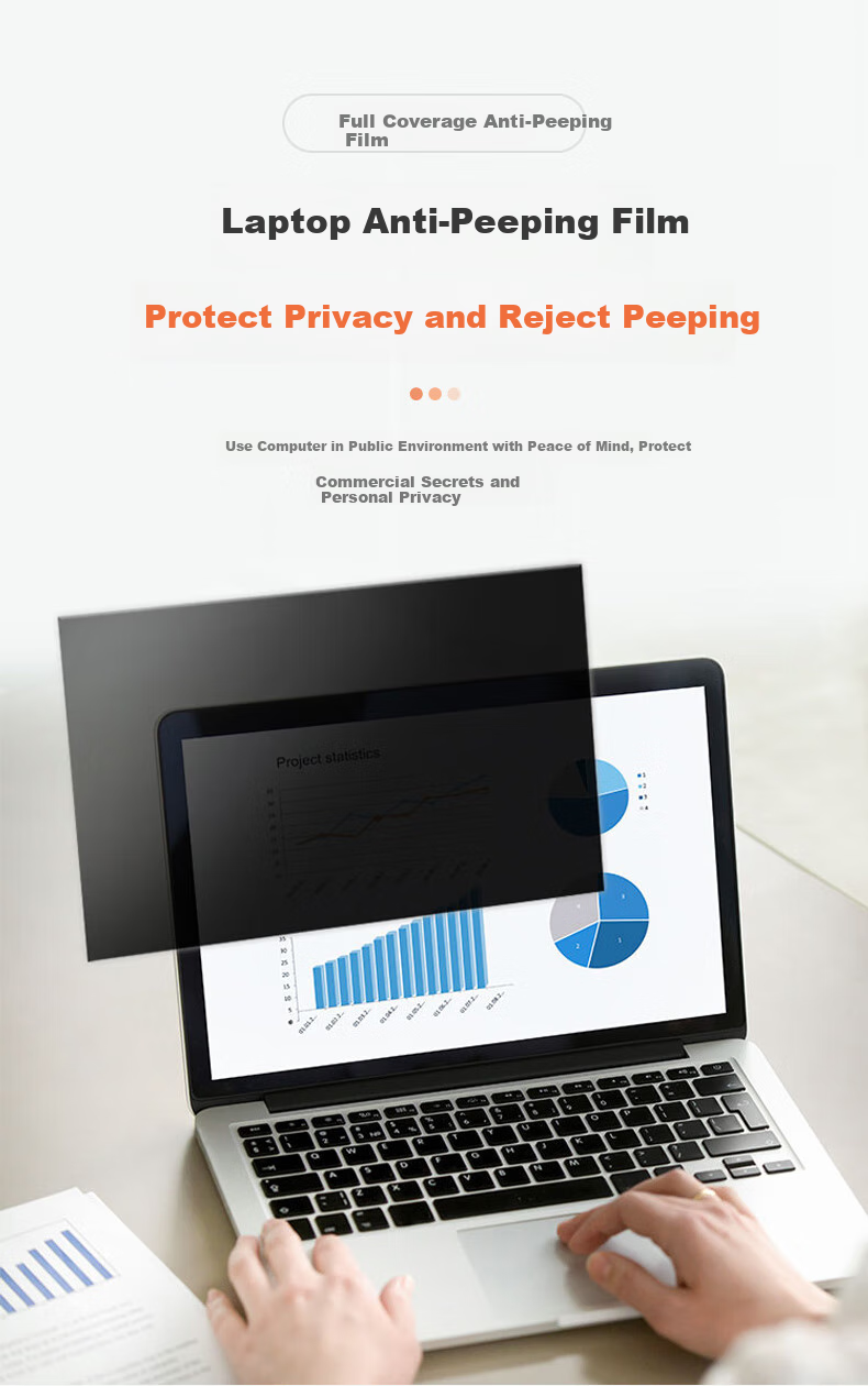 ECOLA Computer Privacy Screen Protector, Laptop Screen Film, Privacy Protection Film, Black 15.6-Inch, 16:9 Screen (345mm*195mm) PFT156 3