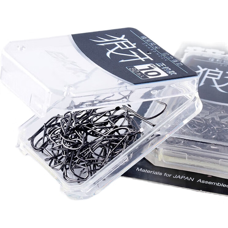 Крючки рыболовные BKK Competitive Spiked Fish Hook Barbedless Black Pit Carp Crucian Carp Flying Carp Fine Spiked Fish Hook Loose Package, размер 10#, без бородки, цвет черный