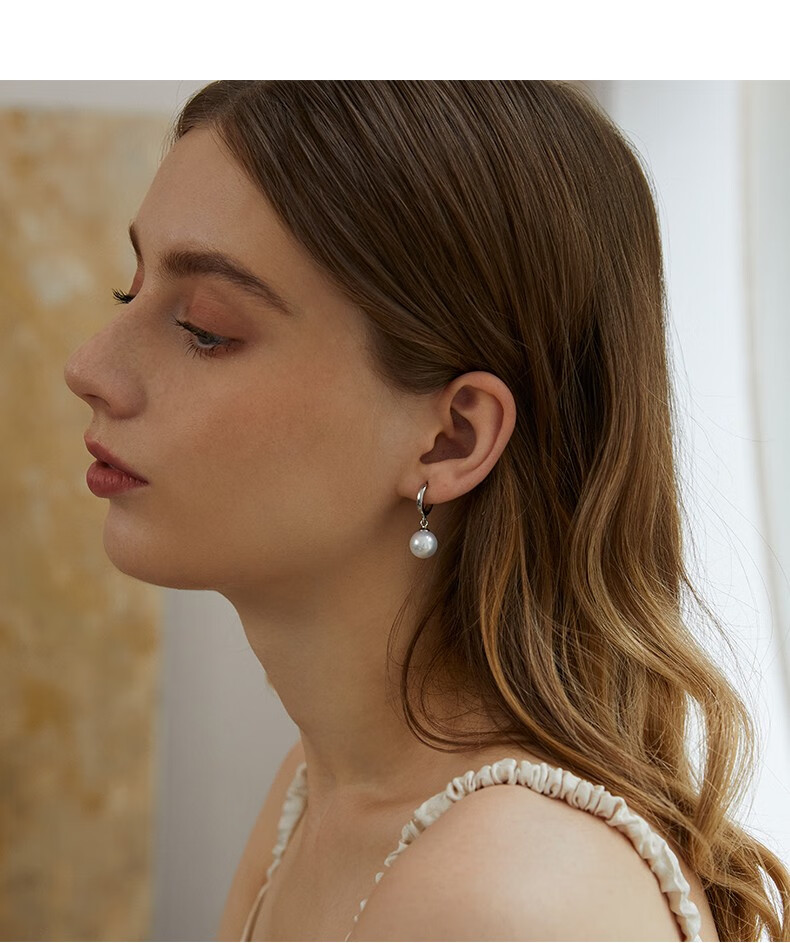 Grace Girl Earrings for Women, Elegant High-End Pearl-Like Studs, Anniversary Birthday Gift for Wife 2