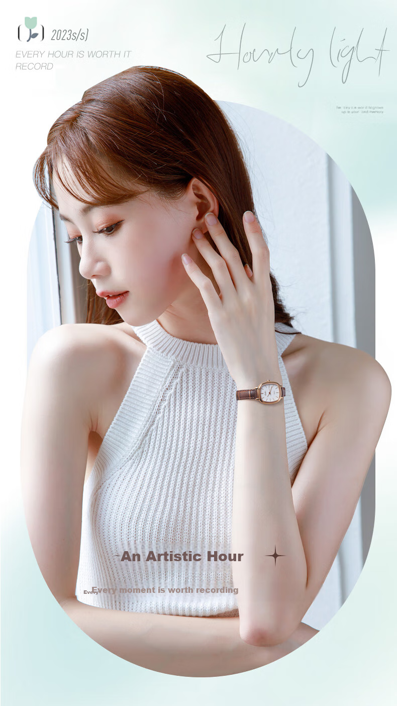 EBOHR Women's Watch, Kana Series, Fashionable White Dial Quartz Ladies Watch, Gift for Girlfriend's Birthday Or Mid-Autumn Festival, Model 51653446 1
