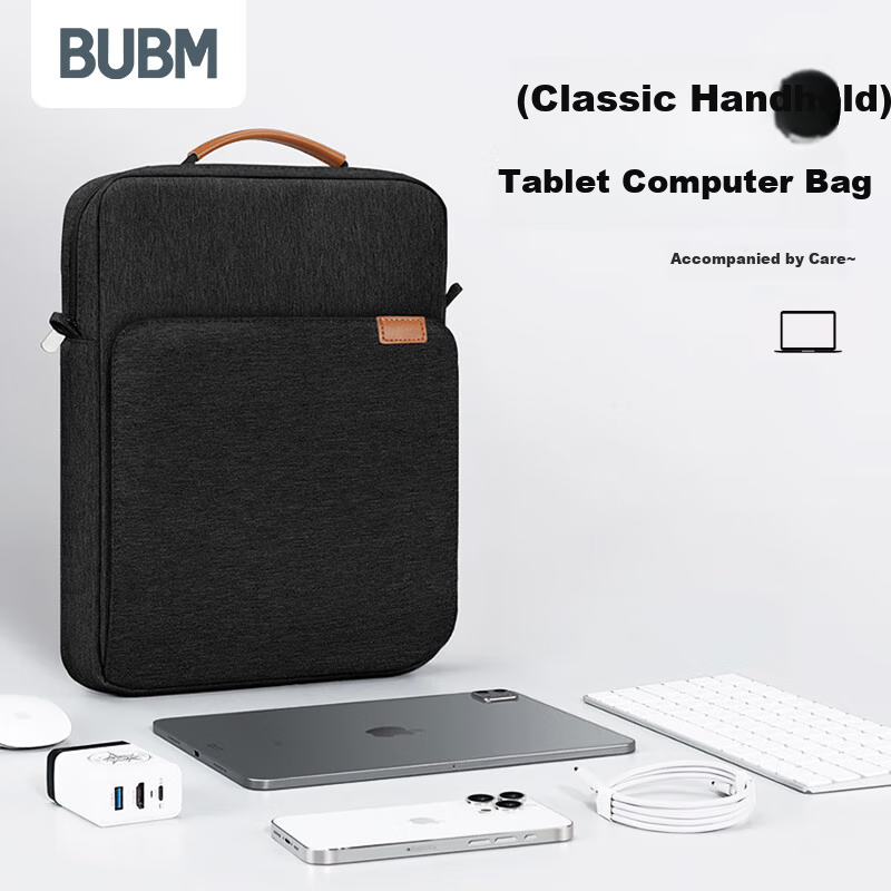 BUBM Tablet Bag, 11-Inch IPad Storage Case Pro Inner Sleeve Air5, Tablet Storage Handheld Shoulder Bag, Crossbody Bag, Black