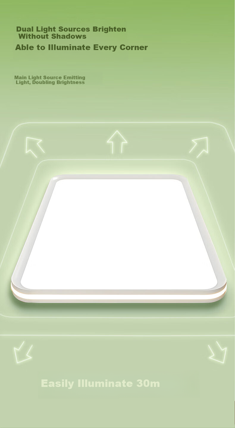 HD Full Spectrum Ceiling Light, Living Room Light, Main Light, Eye-Protecting LED Zhongshan Lighting Fixture, 26 Styles, Voice Control, High Brightness, Installation Included 9