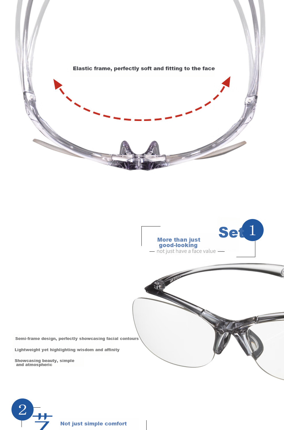 Shanbenguangxue YA-580BC Lightweight Professional Anti-Blue Light Protective Glasses for Office, Laboratory, Scientific Research, Gaming, And Mobile Phone Use, Anti-Fog And UV Protectio 4