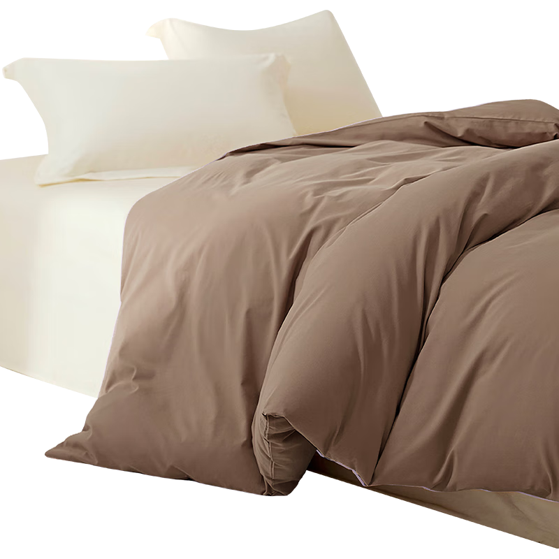 JD Jingzao Vita Cotton Quilt Cover 100% Pure Cotton Class A Antibacterial Cotton Duvet Cover Single Piece 150x200cm Truffle Brown