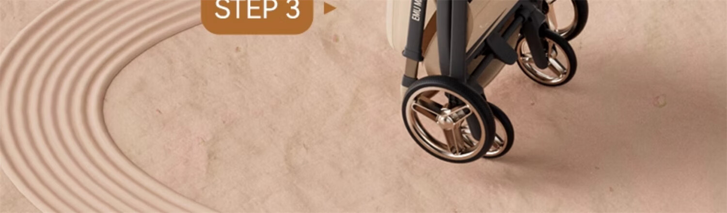 Elittile x emumax Baby Stroller Lightweight Newborn High Landscape Baby Pram Flowing Amber 28