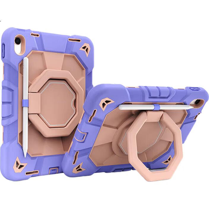 Чехол RBP для iPad 10/11 дюймов, черный, с вращающейся подставкой на 360 градусов, силиконовая защита от падений, для iPad 10-го поколения с чипом A16