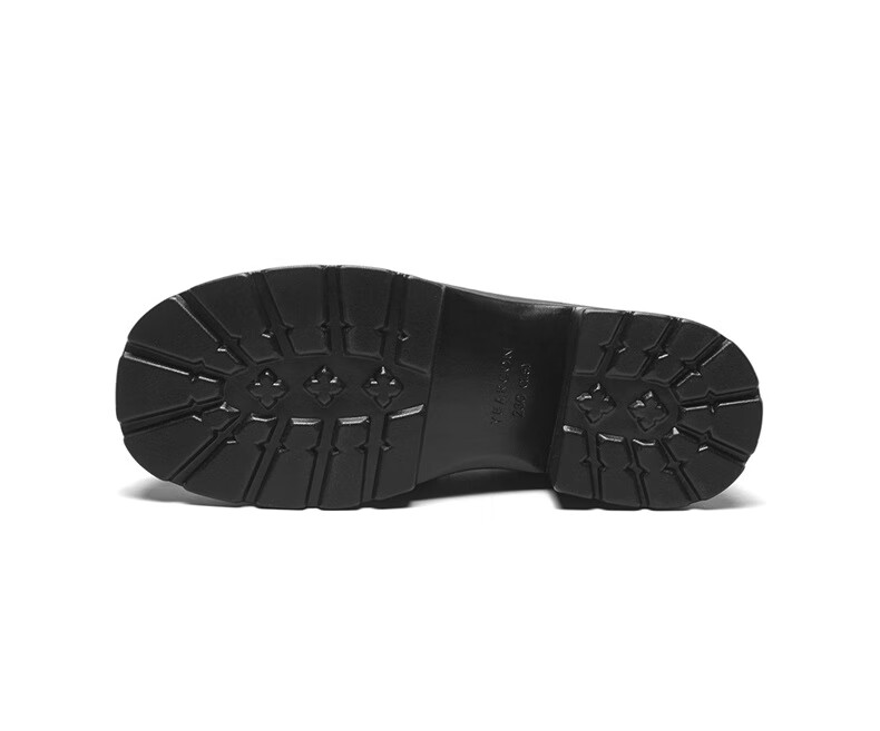 Eierkang Women's Mid-Heel Chunky Slip-On Loafers Comfortable Commuting Work Flats 13420W Black Size 37 8