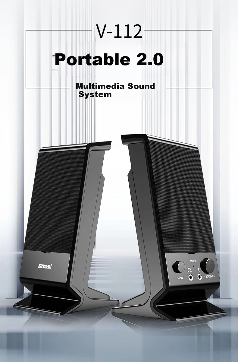 Saida SADA Microphone, Computer Speaker, Headphones for Home Use, Small Bluetooth Speaker, Desktop And Laptop 2.0 Subwoofer, Multimedia Desktop Speaker V-112 1