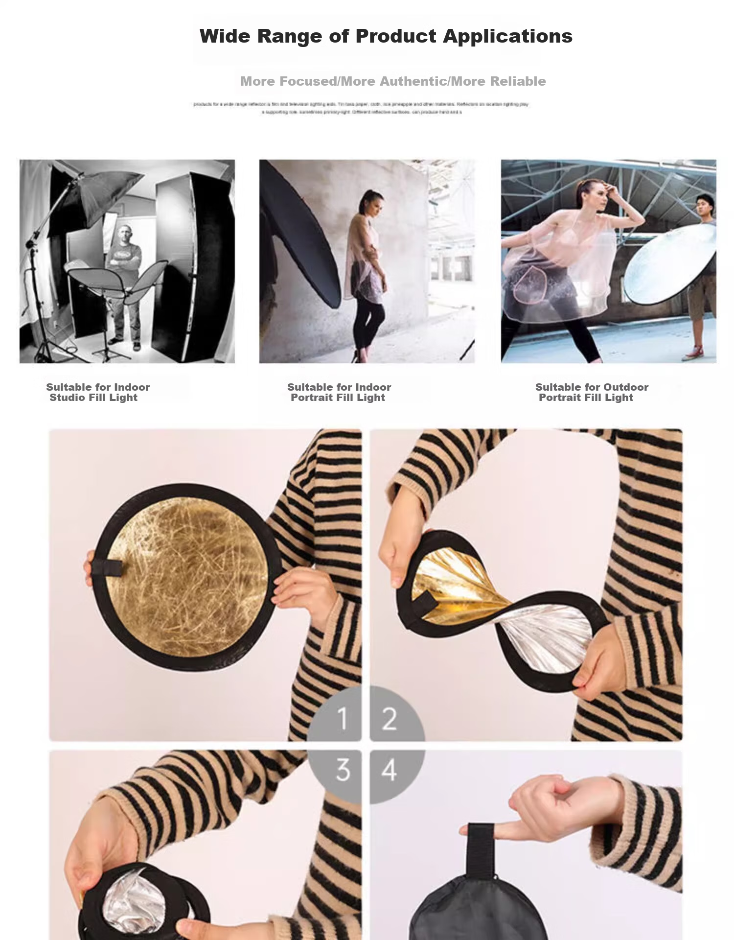 Jimantu Live Streaming Fill Light Ceiling Light 500W Indoor Studio Photography COB Photography Light for Streamers Spherical Deep Mouth Parabolic Softbox Video Shooting Sunlight Lamp 3