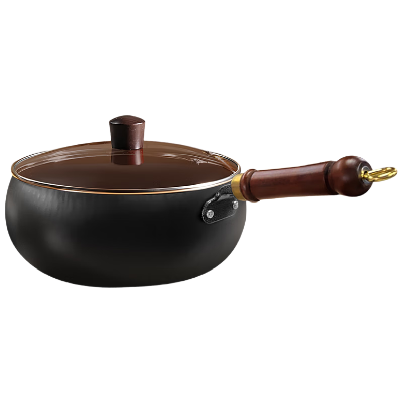 Royalstar Authentic Zhangqiu Large-Bellied Iron Wok, Hand-Forged Stir-Fry Pan, Non-Coated Cooking Pot, Fish Scale Pattern, Non-Stick, Compatible with 28 Magnetic Stoves