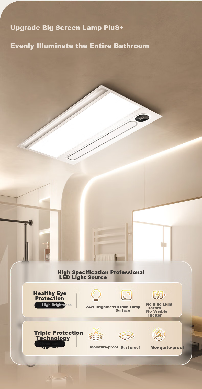 Midea Cloud Sail Series Bathroom Heater with Warm Air, Lighting And Remote Control Y20 10
