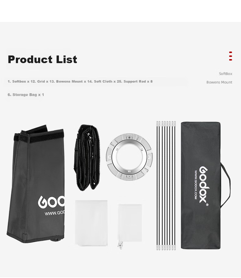 Godox 120cm Grid Octagonal Softbox, Live Streaming Video Beauty Softbox, Photography Studio Shooting Fill Light Softbox, Baorong Mouth with Grid 1