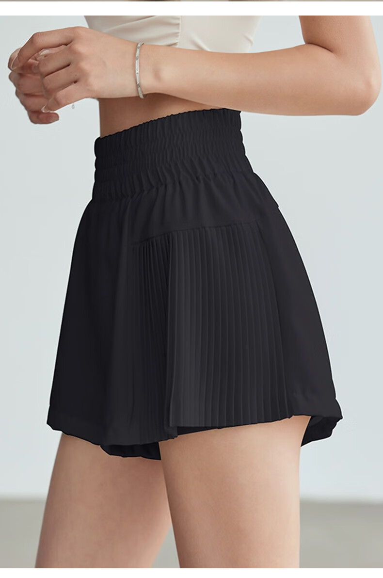 Free Style Women's Summer Sports Shorts Loose Breathable Fake Two-Piece Anti-Exposure Running Fitness Three-Quarter Tennis Yoga Pants 11
