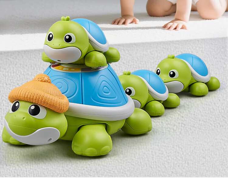 Aojia Baby Toy Crawling and Head Lifting Training 0-6 Months Learning to Crawl Guide for Children 0-1 Year Old Infant Large Turtle 2
