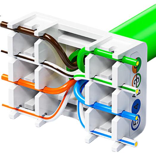 Сетевой модуль BIAZE CAT6A, 10 Gigabit, экранированный, без заделки, RJ45, толстый позолоченный разъем