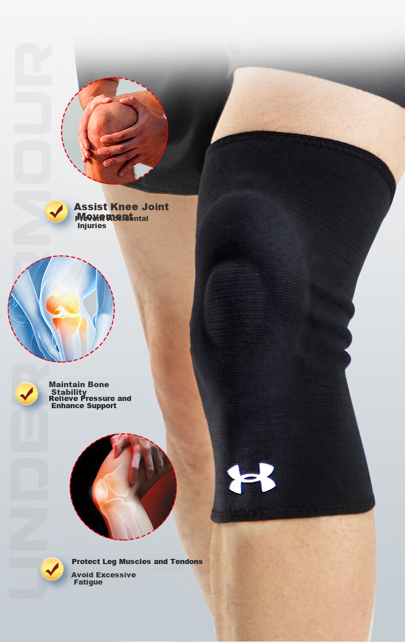 Under Armour Knee Brace for Sports, Running, Men And Women, Professional Protection against Cold Legs, Arthritis, Basketball, Badminton, Hiking Knee Support 4