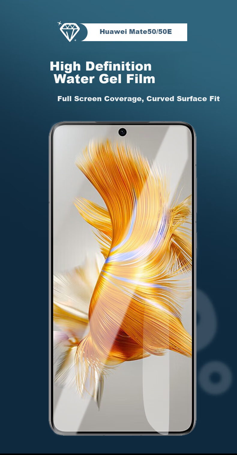 Smorss Screen Protector for Huawei Mate50 And Mate50E, Non-Tempered Hydrogel Film, Full Coverage High Definition Protective Film, Wear-Resistant Anti-Fingerprint 2