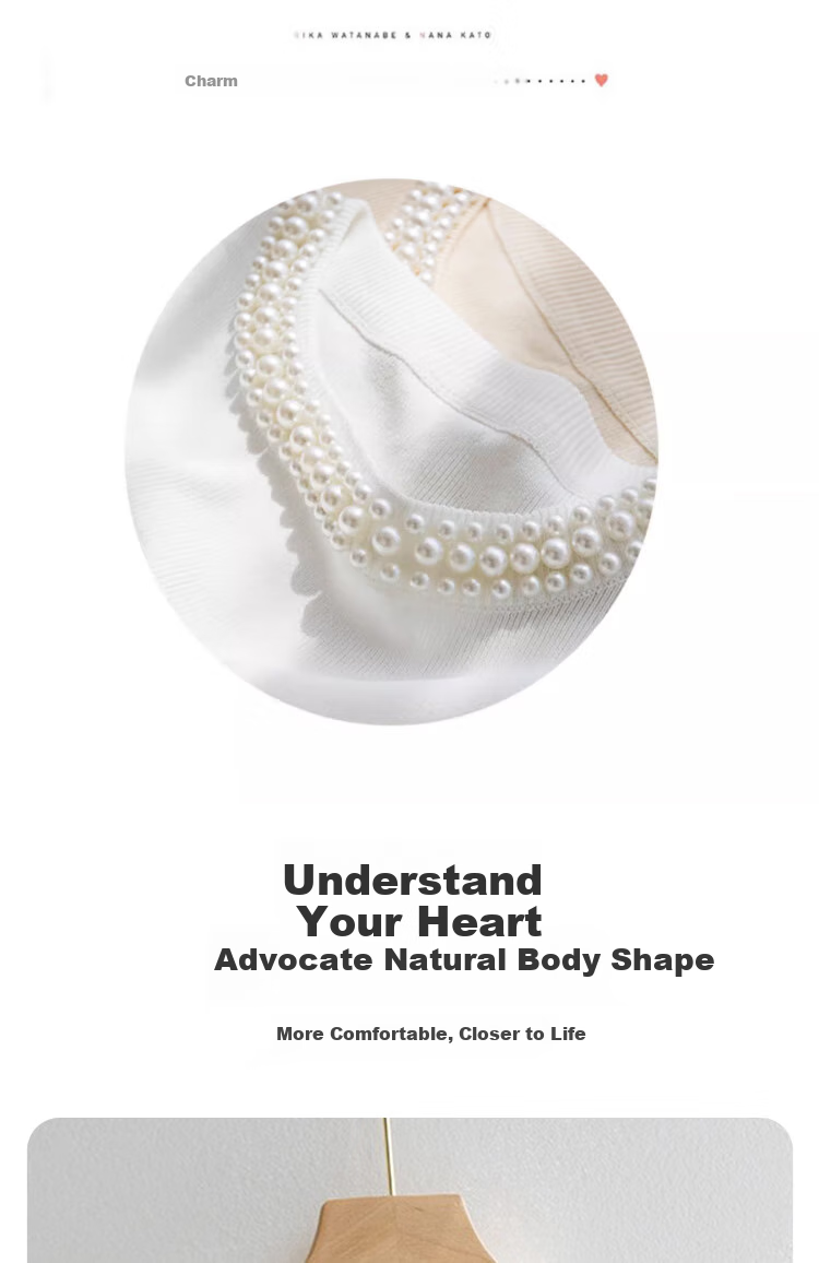 GUJIN Pearl Chanel-Style Elegant Inner Camisole for Women, Pearl Sleeveless Undershirt, Spring And Autumn Knitted Top 2