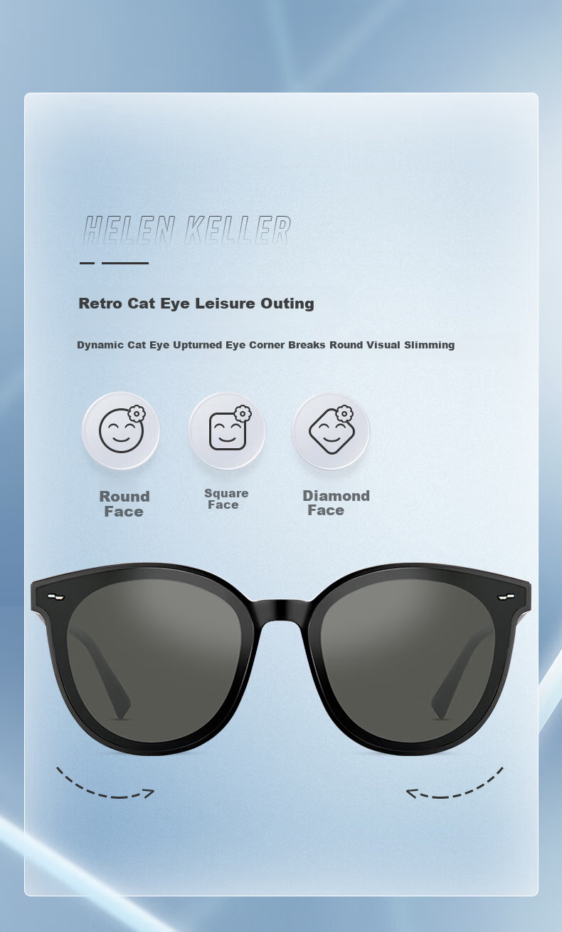 HELEN KELLER Sunglasses for Women, Simple Polarized Sunglasses, Specialized for Driving, UV Protection H2209H01 2