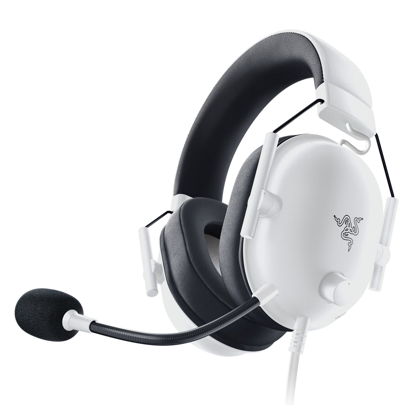 Razer BlackShark V2 X Wired Over-Ear Gaming Headset with Microphone, Passive Noise Cancellation, CSGO JD Custom White Special Edition, Compatible with Triangular Actio