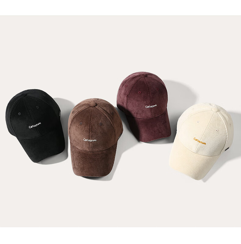 CACUSS Women's Baseball Cap Autumn Winter Trendy Versatile Slim Face Hard Top Large Head Circumference Casual Duckbill Hat for Men - Dark Purple 3
