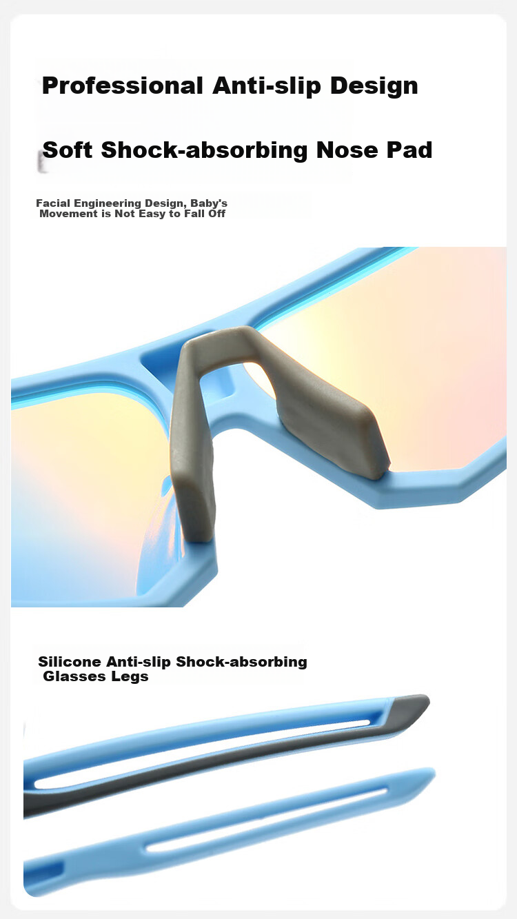 Angelamiao Children's Cycling Sunglasses for Boys And Girls, UV Protection Sunglasses for Sports, Running, Hiking, Protective Eyewear for School 5