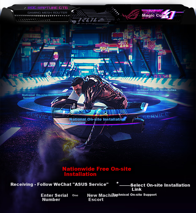 ROG [Renewal Subsidy] ROG Cube Tri-Band 10 Gigabit Gaming Distributed Parent-Child Router | Whole-House WiFi 6 Set, Gigabit Wireless Aimesh Flexible Routing System 26
