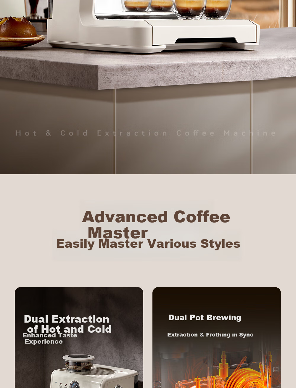 AEOMJK Aimo Ke Coffee Machine, Semi-Automatic Italian-Style Grinding All-In Americano for Home And Office Use, Dual Pump Dual Boiler Automatic Milk Frother CM5710, Holiday Gift 2