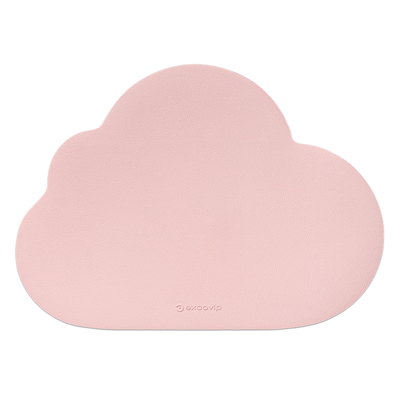 EXCO Cloud Leather Mouse Pad, Small Cute Waterproof Leather Desk Mat, Small Mouse Pad, Computer Office Mat, Portable, Pink for Women, 0504