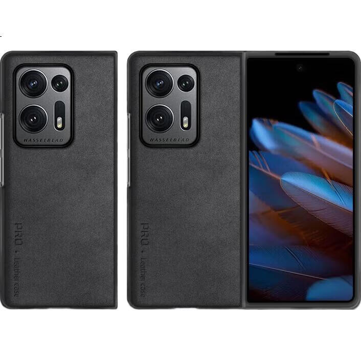 Чехол для телефона Shangsu для OPPO Find N2, защитный чехол из овчины, с откидным экраном, противоударный кожаный чехол для женщин и мужчин, графитовый серый