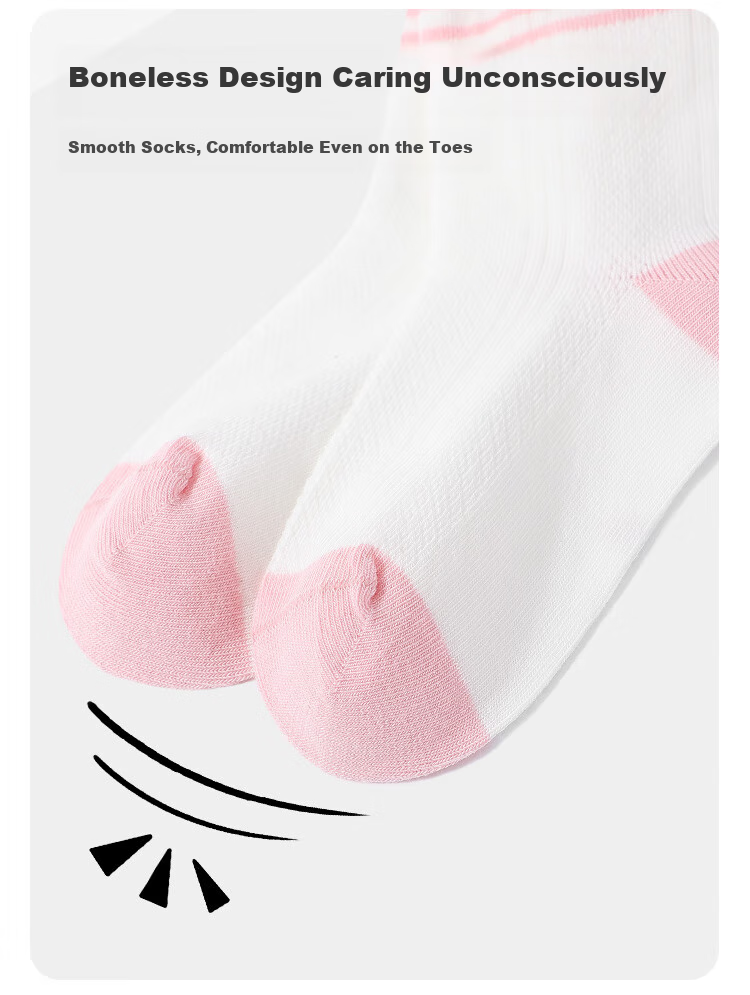 YUZHAOLIN Girls' Socks, Children's Mid-Calf Socks for Autumn, Short Socks for Older Girls, 5 Pairs, Bow-Tie Rabbit Desig 6