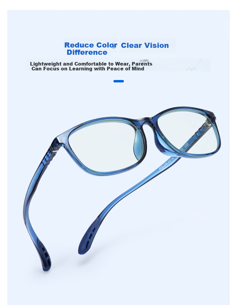 PARZIN Children's Anti-Blue Light Radiation Protection Glasses for Boys And Girls Students, Anti-Blue Light Eye Protection Glasses for Mobile Phone And Online Classes, Ages 5-14, 2016 1