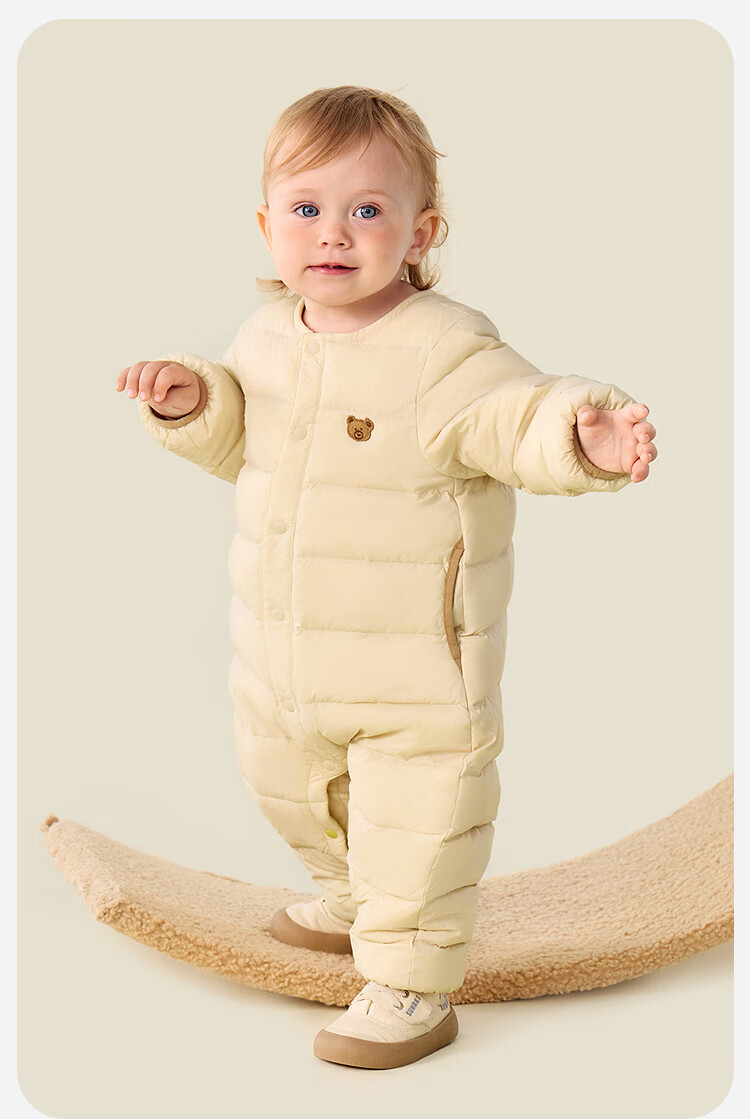 Minibala Bala [Three-proof] Children's Down One-piece Suit Baby Clothes Warm Romper 2025 New Model 5