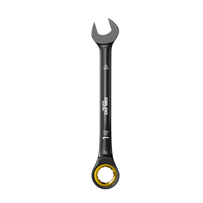 Delixi Ratchet Wrench Quick Plum Blossom Open-End 17mm Automatic Bidirectional Universal Dual-Use Plum Open Wrench Tool Set