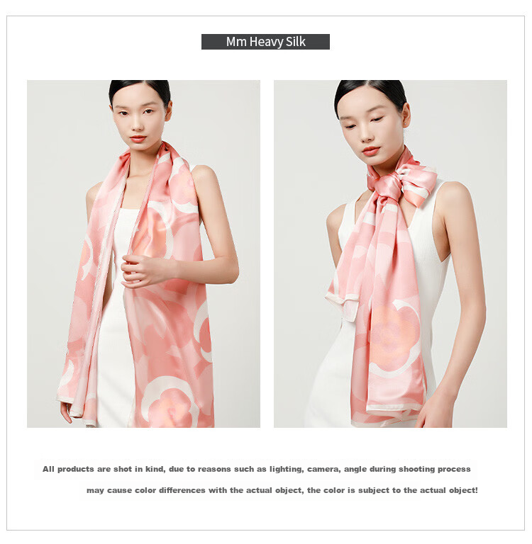Sijie New 100% Mulberry Silk Scarf, Mother's Style, Silk Printed Long Scarf, High-End Shawl, Outer Wrap, Holiday Gift 4