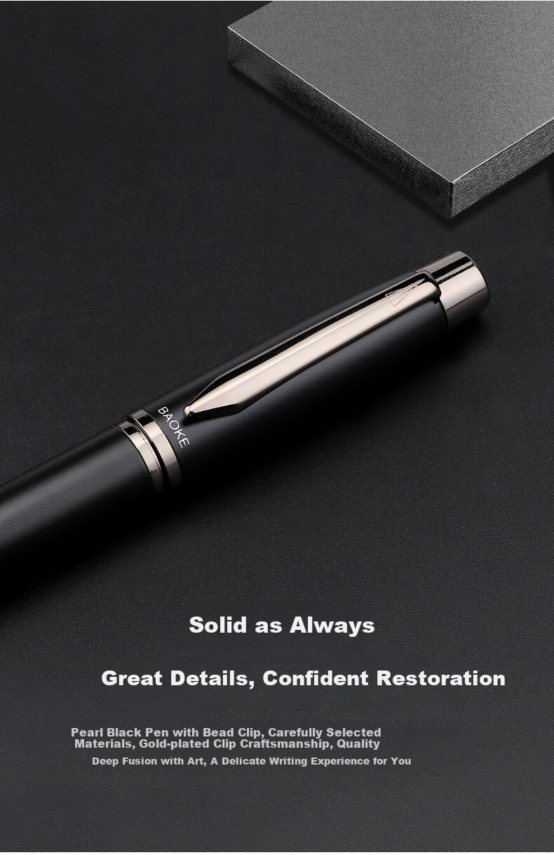 BAOKE T18 Millennium Gift Box Set, Fountain Pen/ballpoint Pen Two-In Business Office Signing Pen Daily Writing Pen, Holiday Gift, Twilight Gray 8
