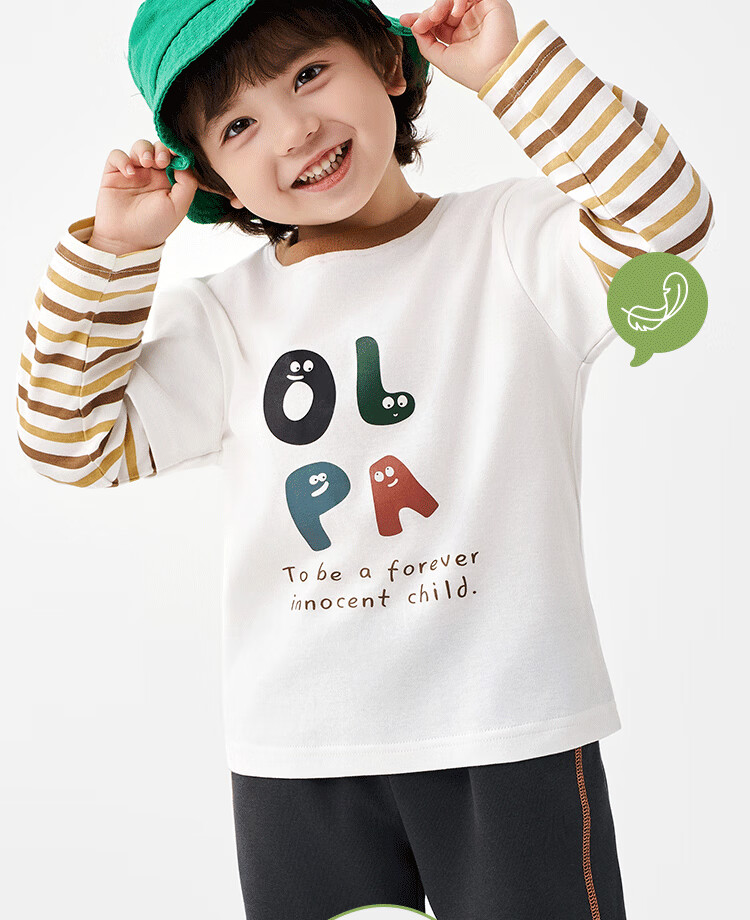 Badibadi Spring and Autumn Pure Cotton Baby Toddler Children's Long Sleeve T-Shirt Fake Two-Piece Versatile Base Shirt Black and Red Three Little Dogs Size 90 1