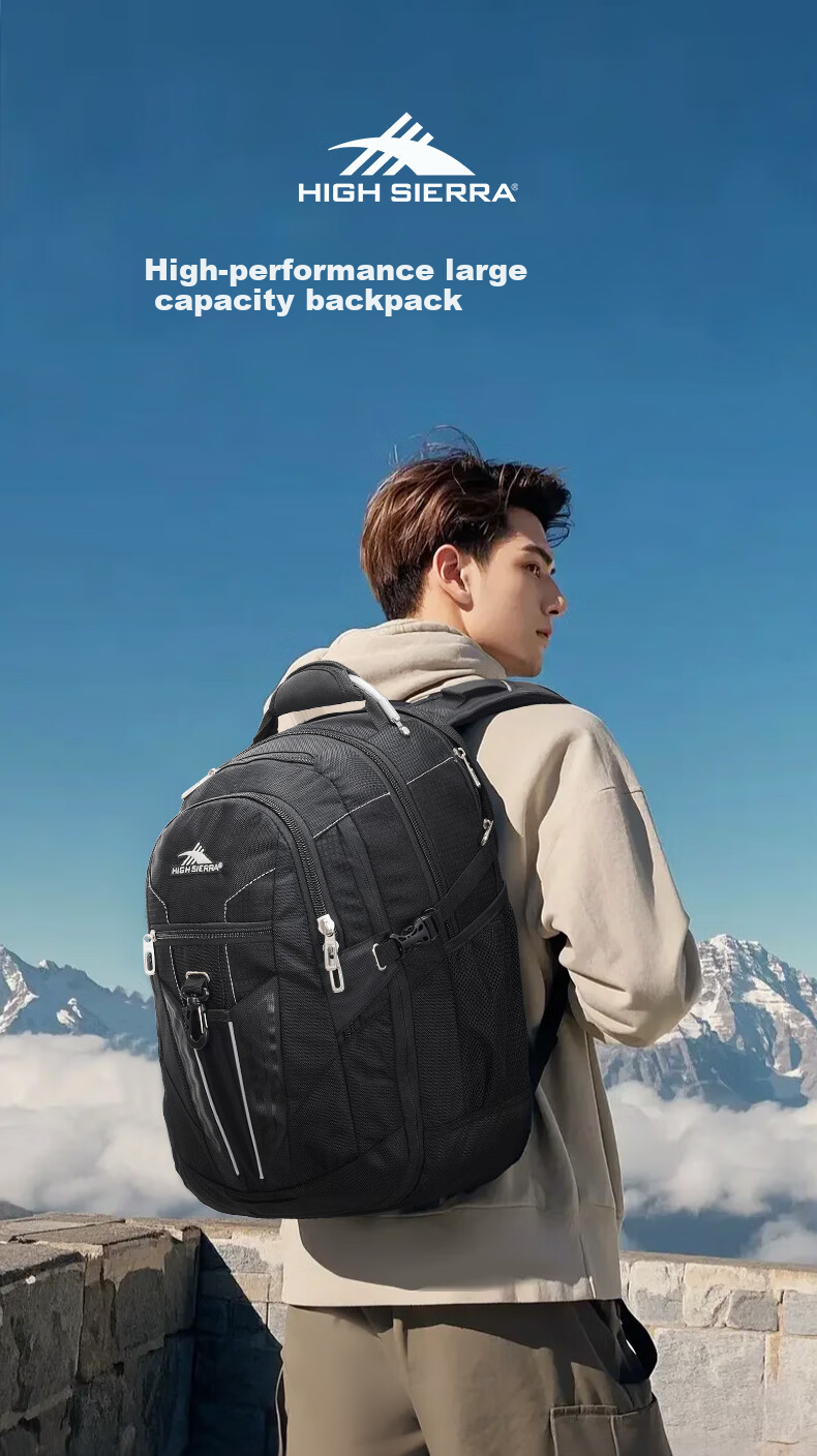 High Sierra Backpack, 37L Large Capacity, Weight-Reducing System, New Xueli Durable And Scratch-Resistant Outdoor Hiking Travel Bag 3