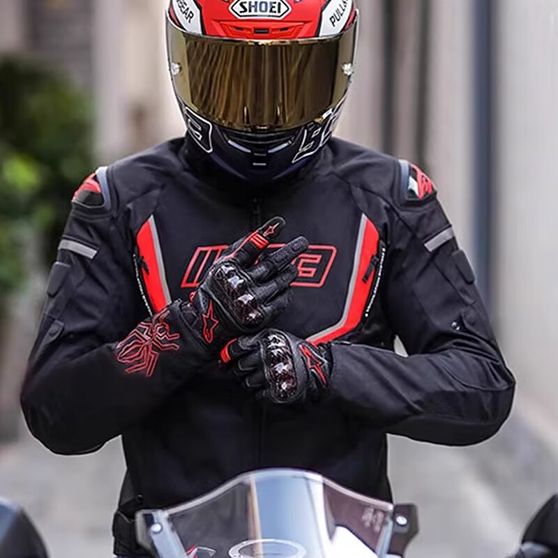 Alpinestars A-Star Motorcycle Gloves Spring Autumn Summer Mesh Breathable XL SMX-1 V2 Black White 6
