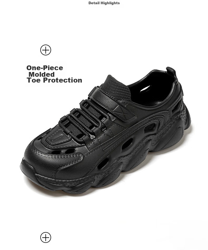FOOTOPPO EVA Sports Sandals for Men, Outdoor Beach Shoes, Thick-Soled Non-Slip Comfortable Outdoor Slippers with Holes, Summer Wear 6