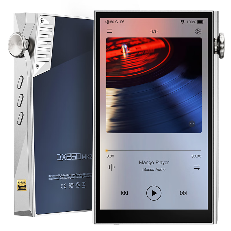 IBasso DX260MK2, HIFI Android Audiophile-Grade Decoder, DSD Lossless Music Player, MP3 Silver Blue