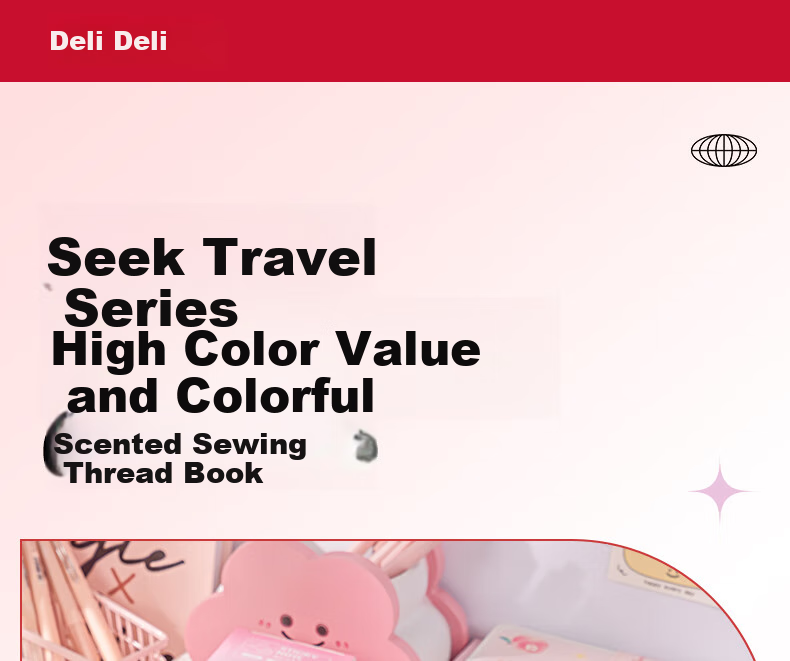 Deli Scented Notebook, Student Soft Copybook, B5/40 Sheets, Stitched Binding, FB540-Q Mitravel Series 1