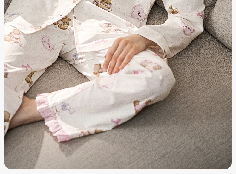 EMXEE Spring Summer Hypoallergenic Breathable Pure Cotton Maternity Nursing Pajamas Postpartum Maternity Homewear Set L 9