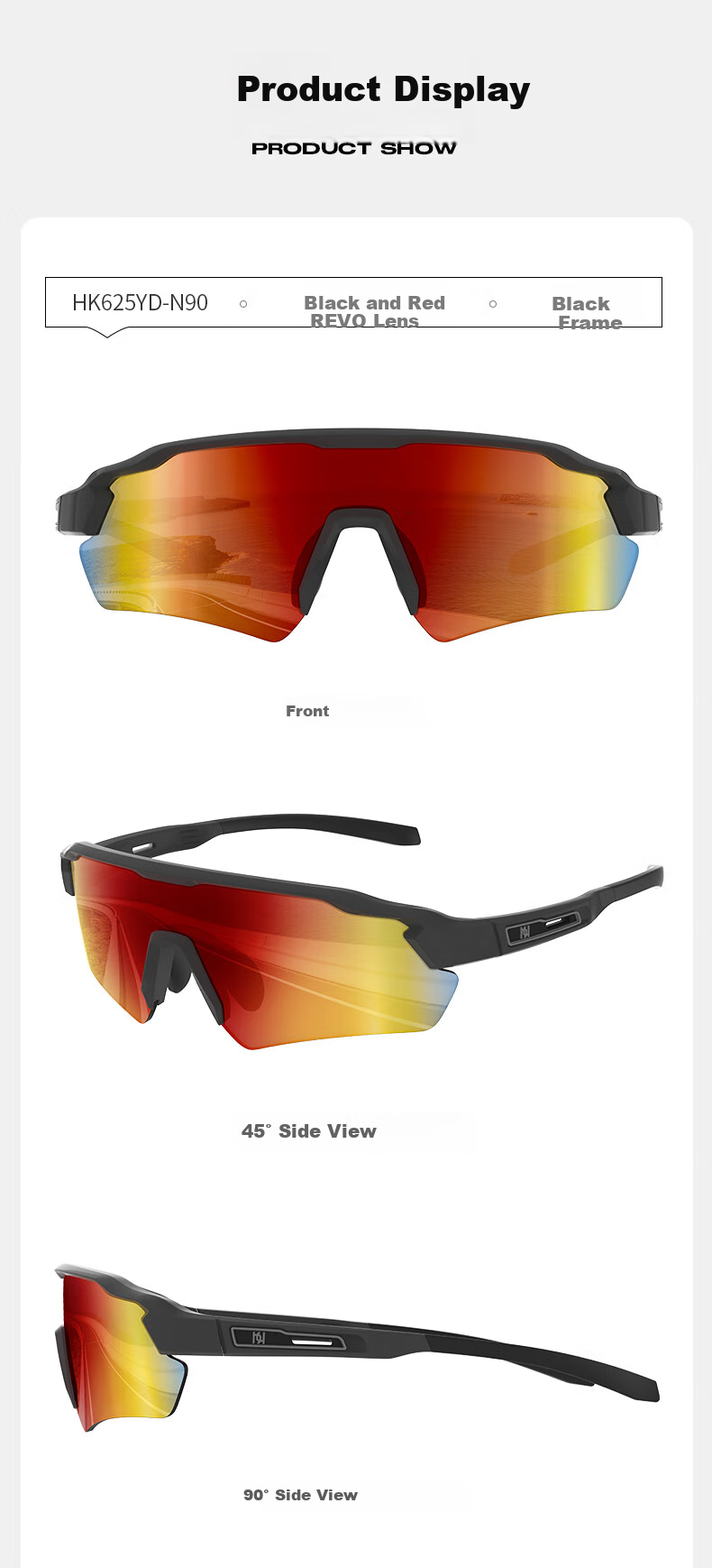 HELEN KELLER Running Glasses Outdoor Goggles Sunglasses UV Protection Fishing Driving Glasses HK625YDN90 10